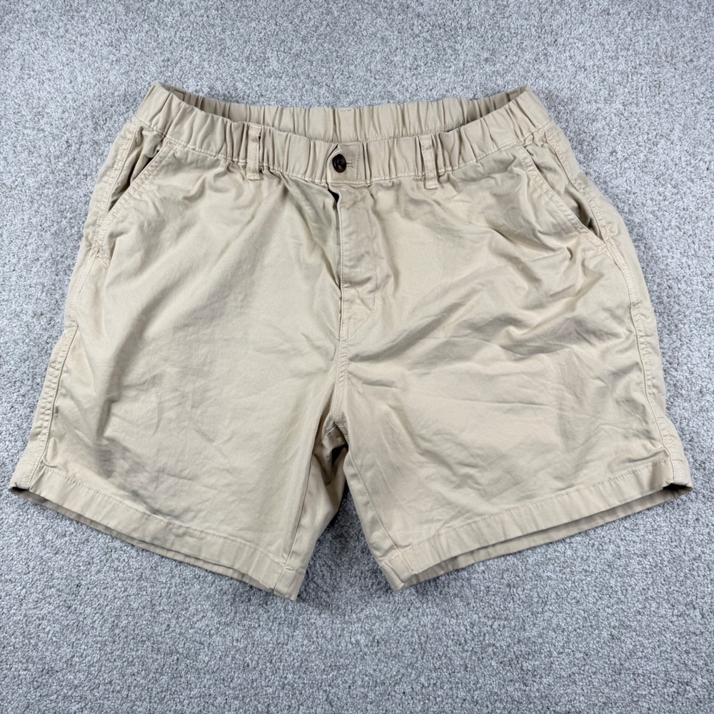 Bearbottom Chino Shorts Mens XXL Khaki Tan‎ 7 Inch Inseam Stretch Cotton Elastic